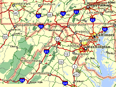 Map Of Dc And Virginia. Regional Map